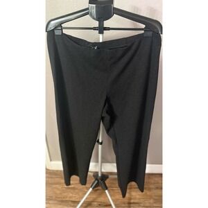 Eileen Fisher Ponte Pants XL Charcoal Pull On Stretch Minimalist Career Travel